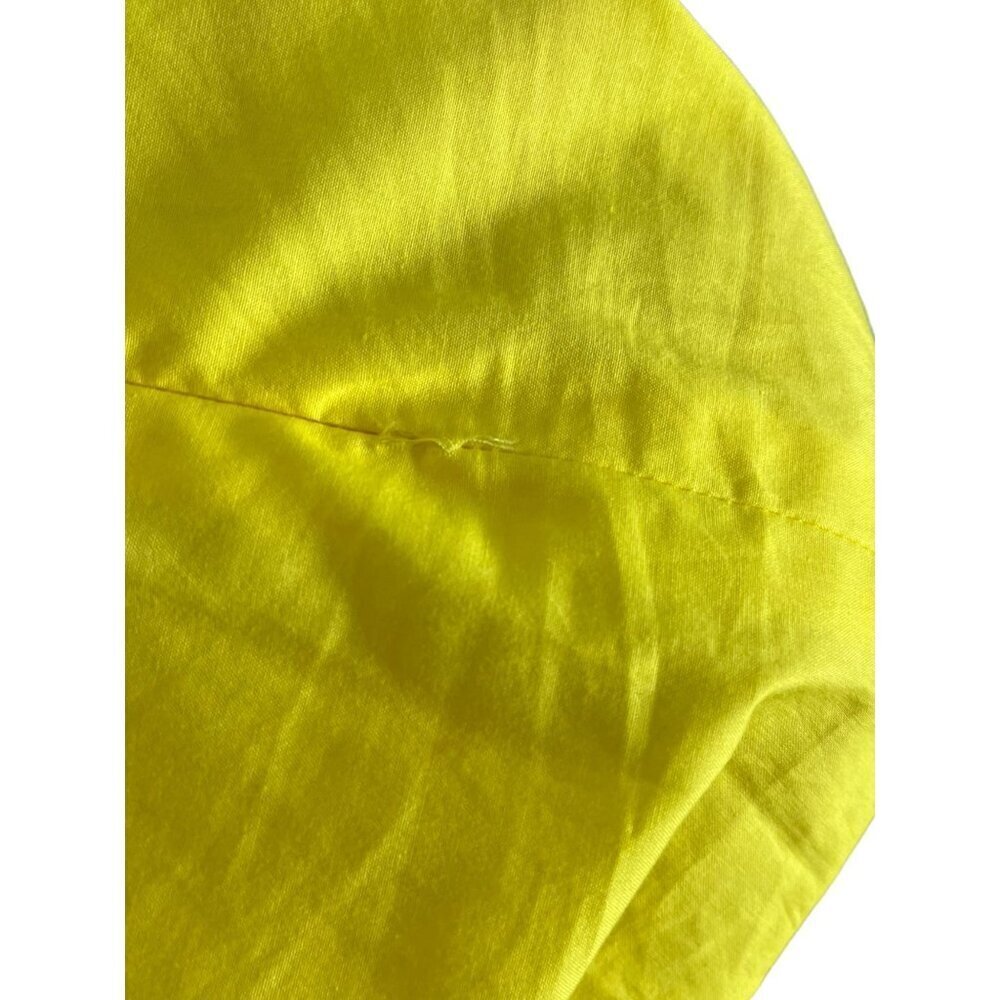 Proenza Schouler White‎ Label Women's 8 Poplin V-Neck Top Bright Yellow Peplum - Picture 8 of 15